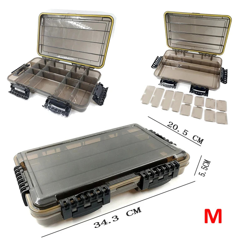JSFUN Large Capacity Waterproof Fishing Tackle Box