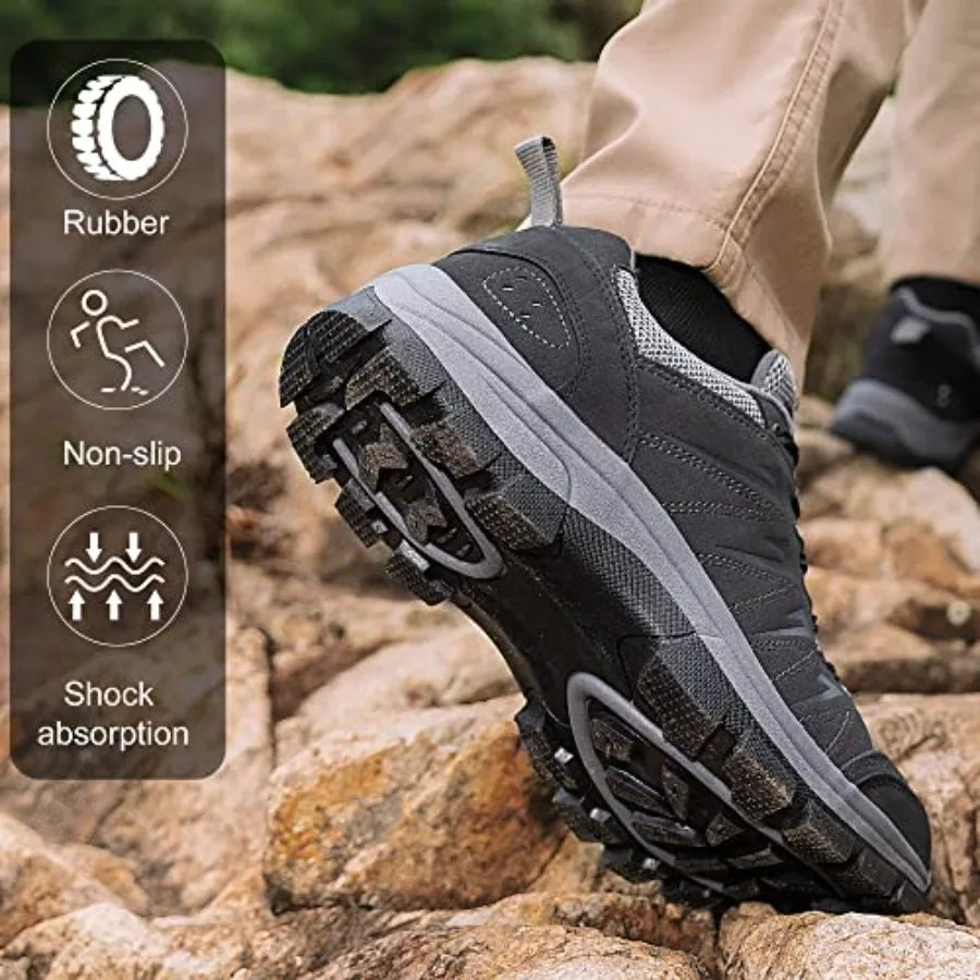 OutJet Legend Men's Waterproof Hiking Shoes Leather Lightweight