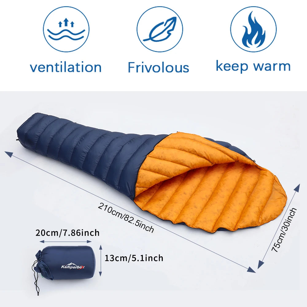 Kamperbox Ultralight Duck Down Sleeping Bag For Outdoor Camping