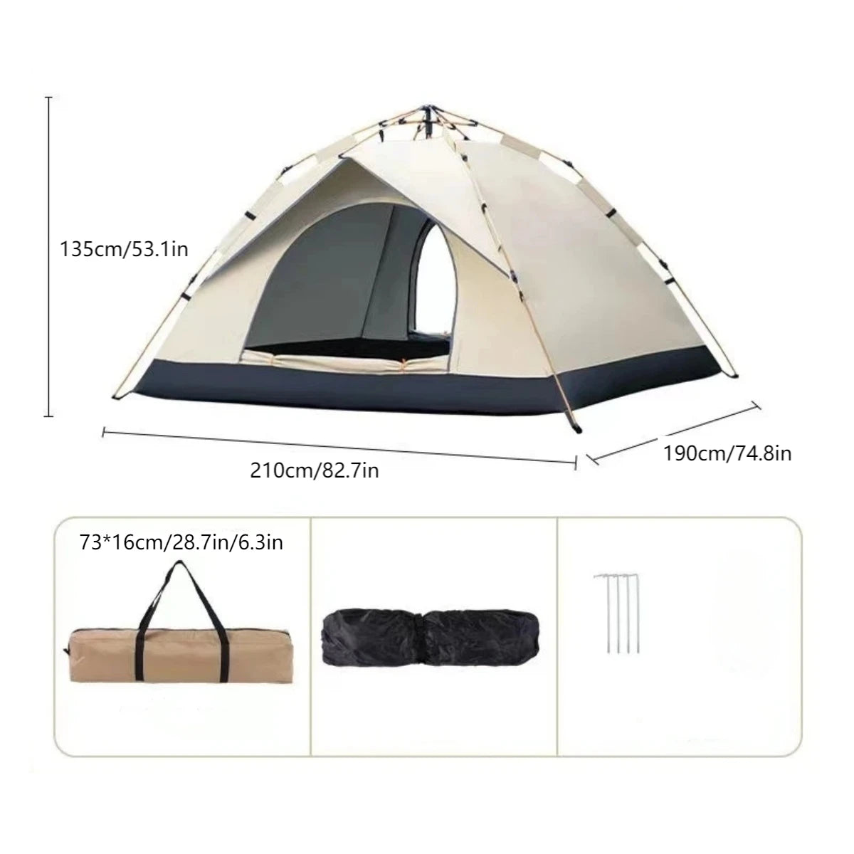 Pakicetus Outdoor Automatic Quick-Opening Tent Rainproof Sunproof