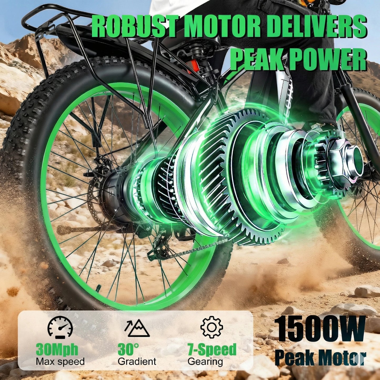 EOEOTWO Fat Tire Electric Bike 48V 20Ah Battery 1000W Motor
