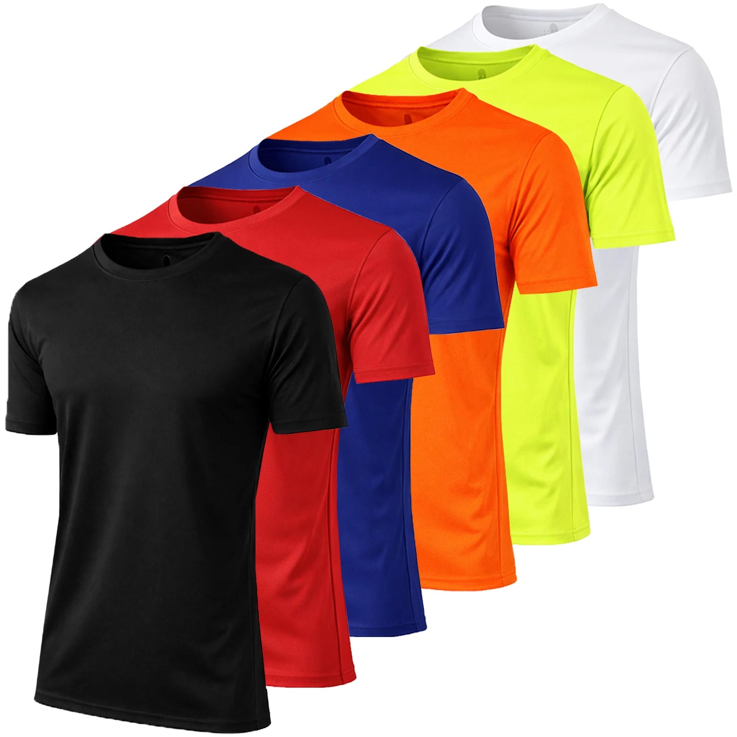 Men's Short Sleeve Moisture-Wicking Performance Crew Neck Tee