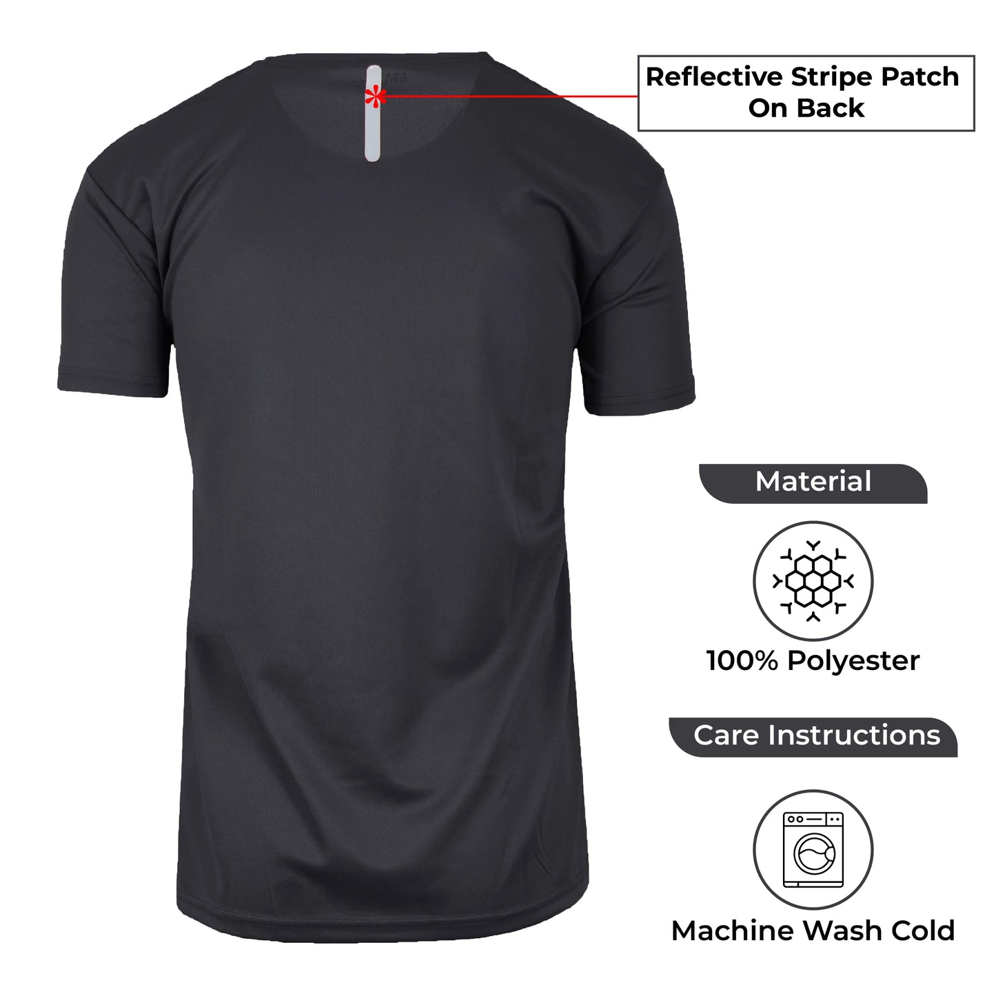Men's Short Sleeve Moisture-Wicking Performance Crew Neck Tee