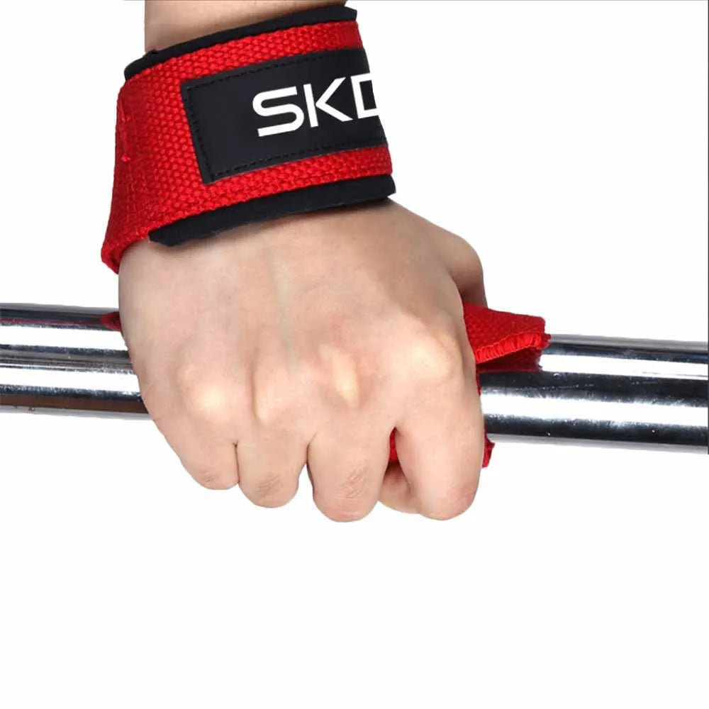 Lostook Weightlifting Wrist Straps Adjustable Non Slip Grip 2 Pcs
