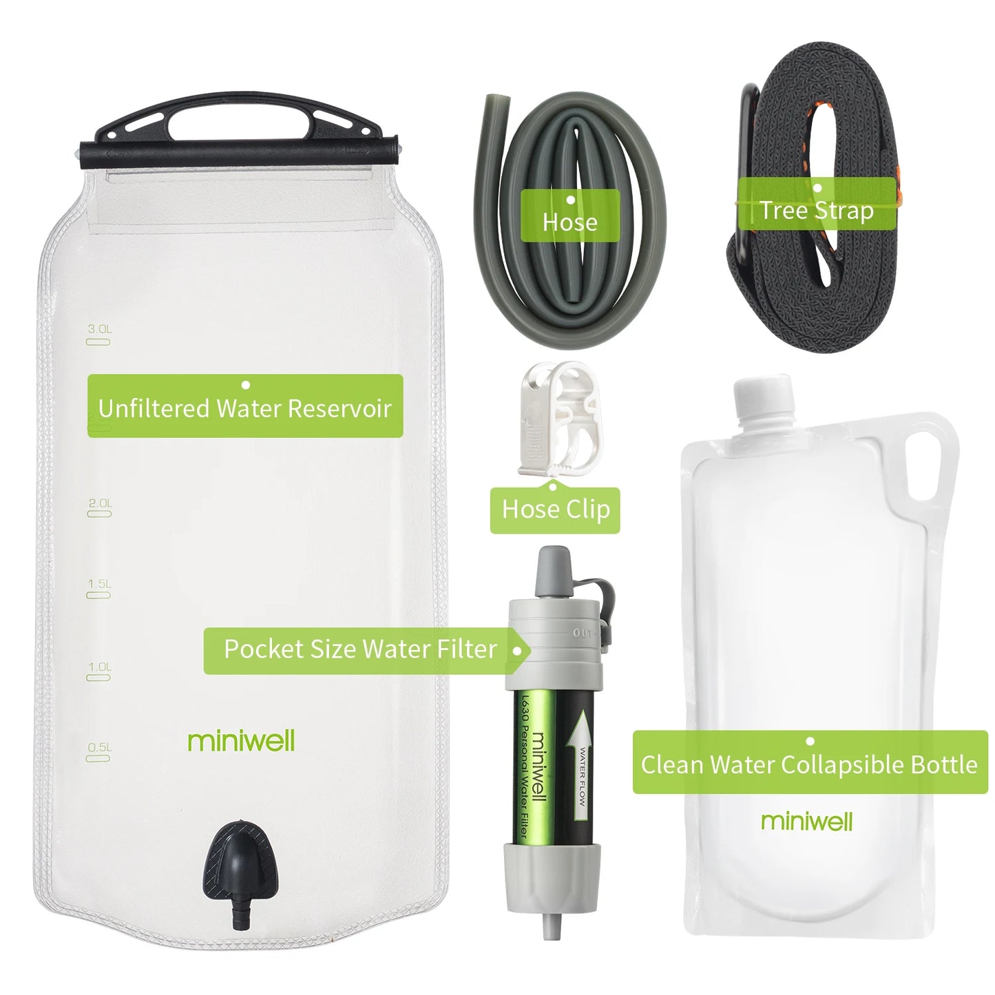L630 Personal Camping Water Filter Straw For Survival