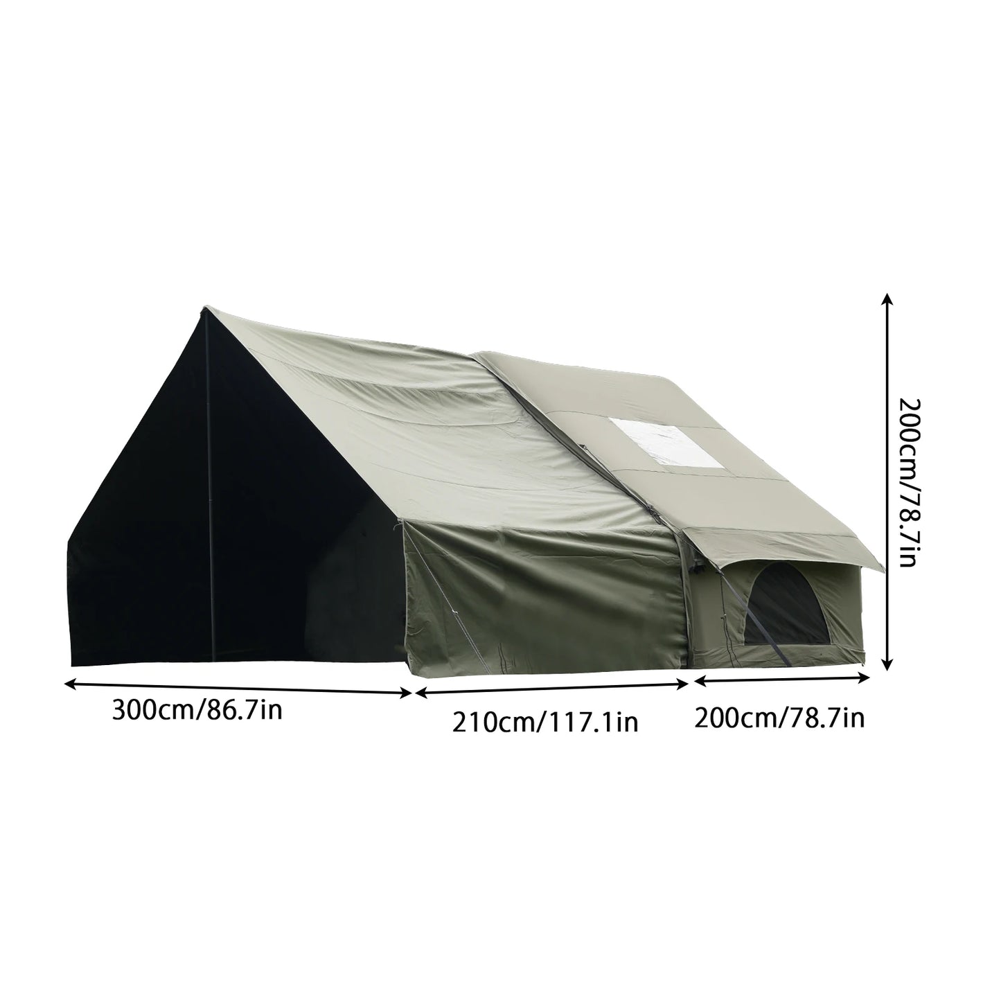 Large Inflatable Camping Tent With Skylight And Quick Air Flow Mesh
