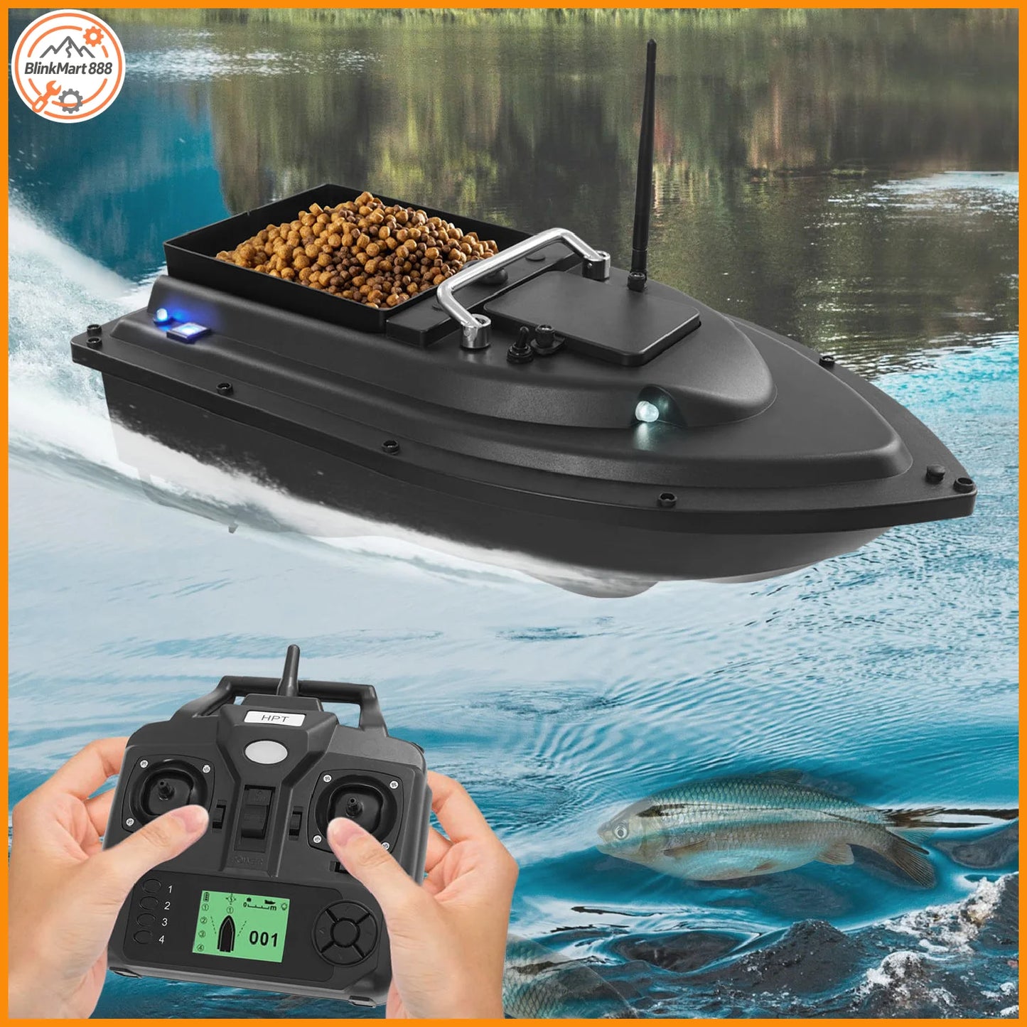 GPS Fishing Bait Boat With Remote Control And Charger