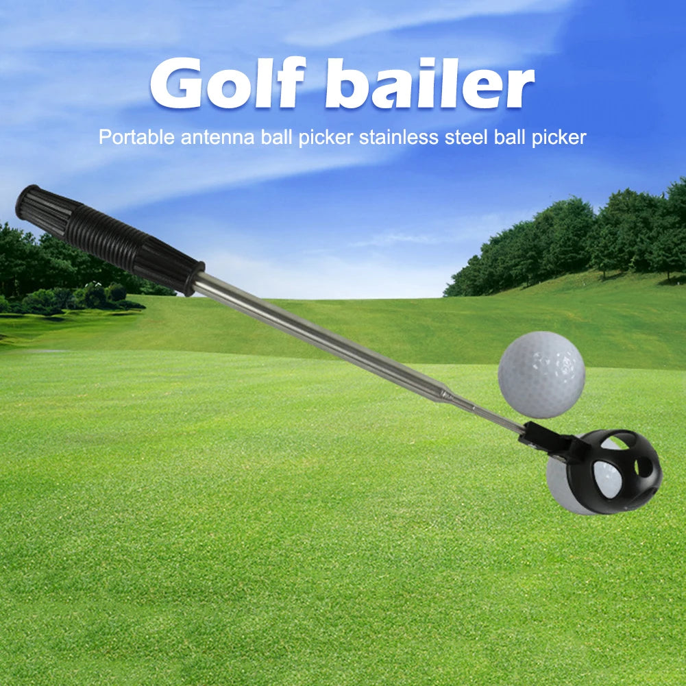 Golf Ball Retriever 8 Sections Stainless Steel Telescopic Ball Picker Pick Up Grabber Golf Training Aids for Water