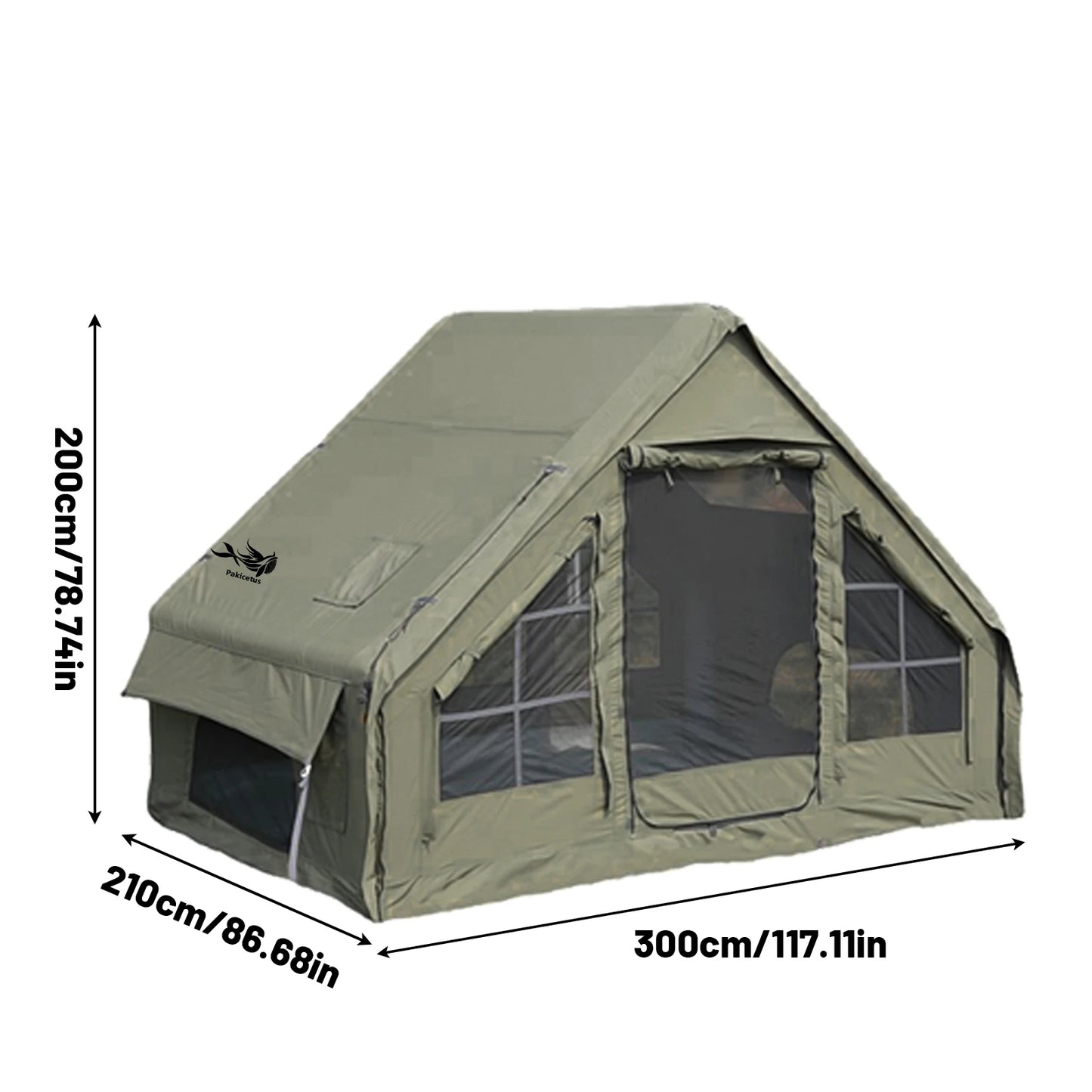 Large Inflatable Camping Tent With Skylight And Quick Air Flow Mesh