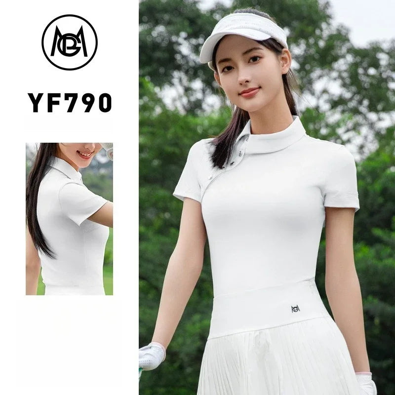 PGM Women Golf Short Sleeve T Shirt For Outdoor Sports