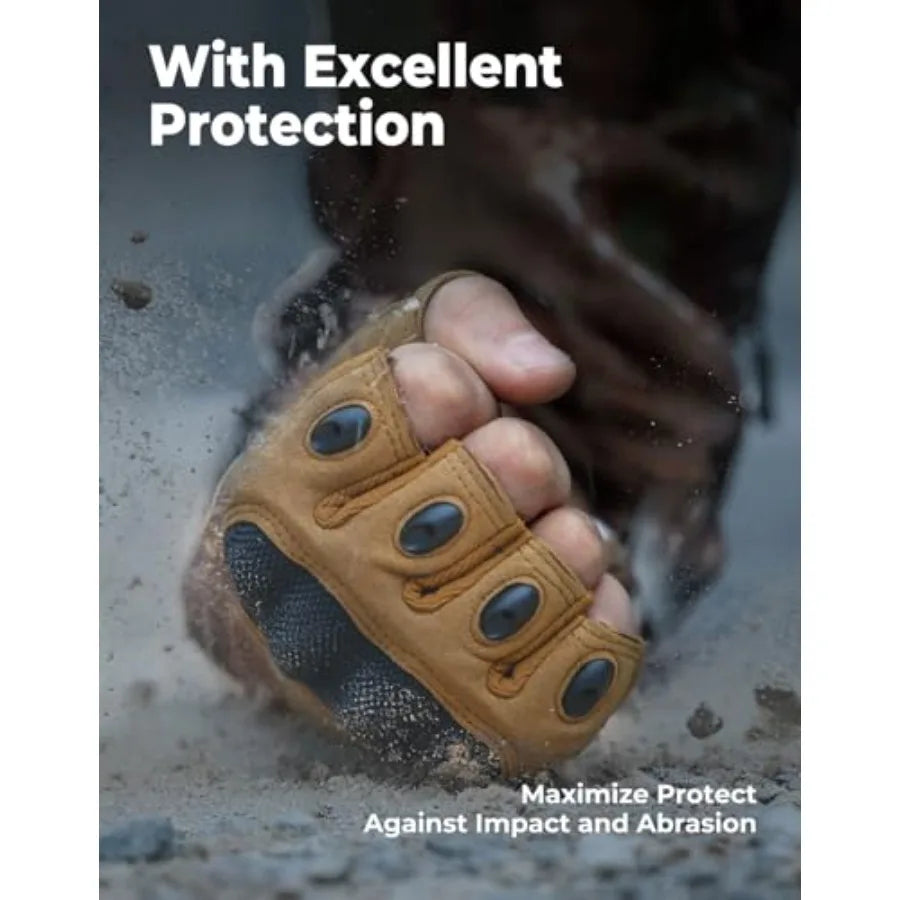 Fingerless Tactical Gloves For Men For Outdoor Work And Sports
