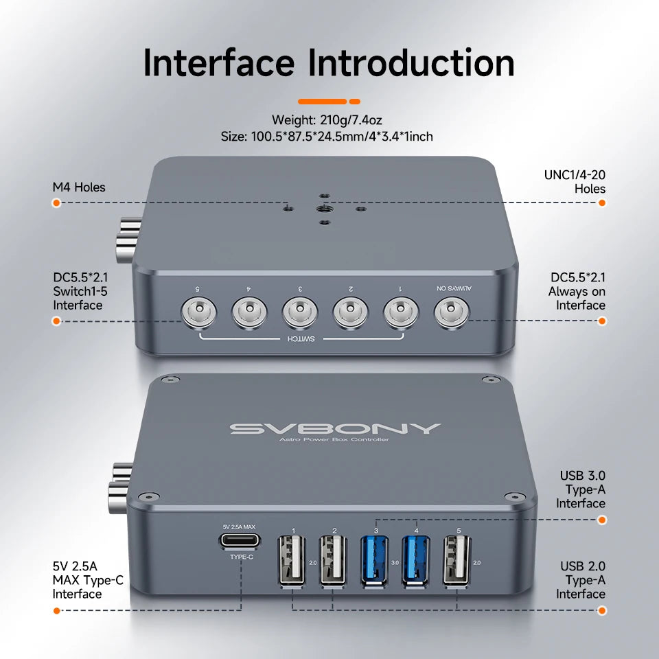 Svbony SV241 Pro Astro Power Controller USB 3.0 Type-C ASCOM