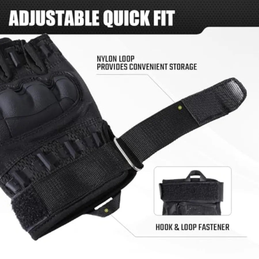 Fingerless Tactical Gloves For Men For Airsoft And Outdoor Use