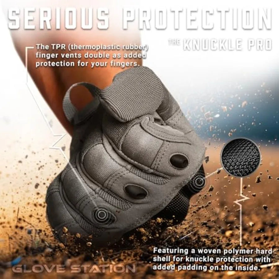 Knuckle Protective Gloves For Men Touchscreen Riding And Outdoor