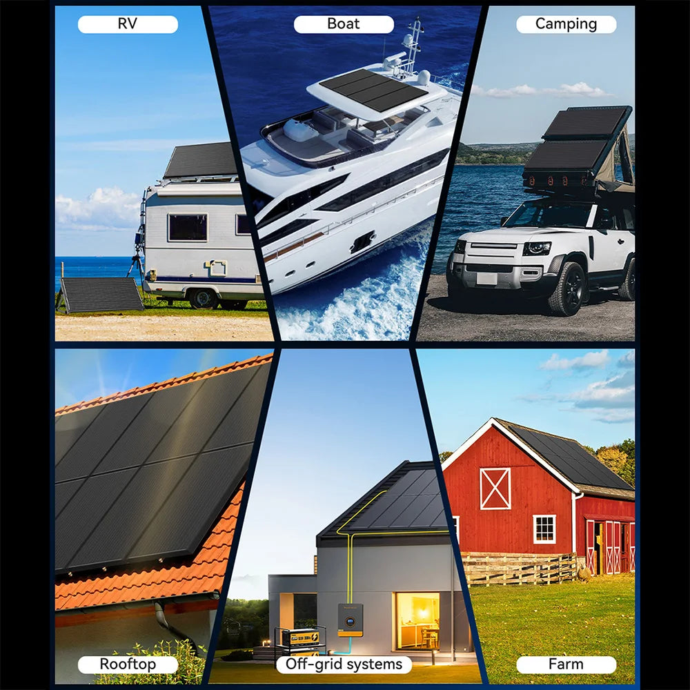 Rvpozwer 12BB 18BB 12V 100W Monocrystalline Solar Panel