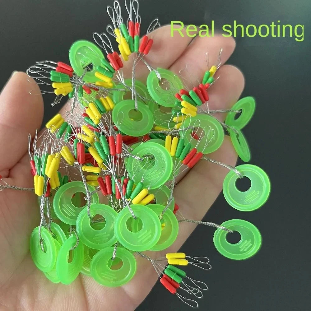 600 Pieces Rubber Float Stopper Bobber Set For Fishing Line