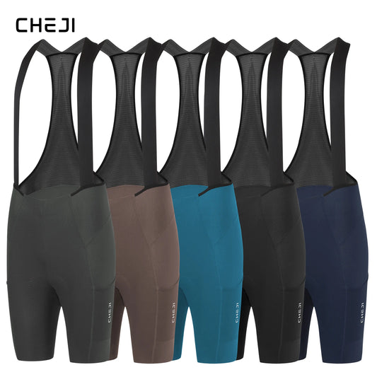 Cheji Men's Cycling Bib Shorts Seamless Quick-Drying Breathable