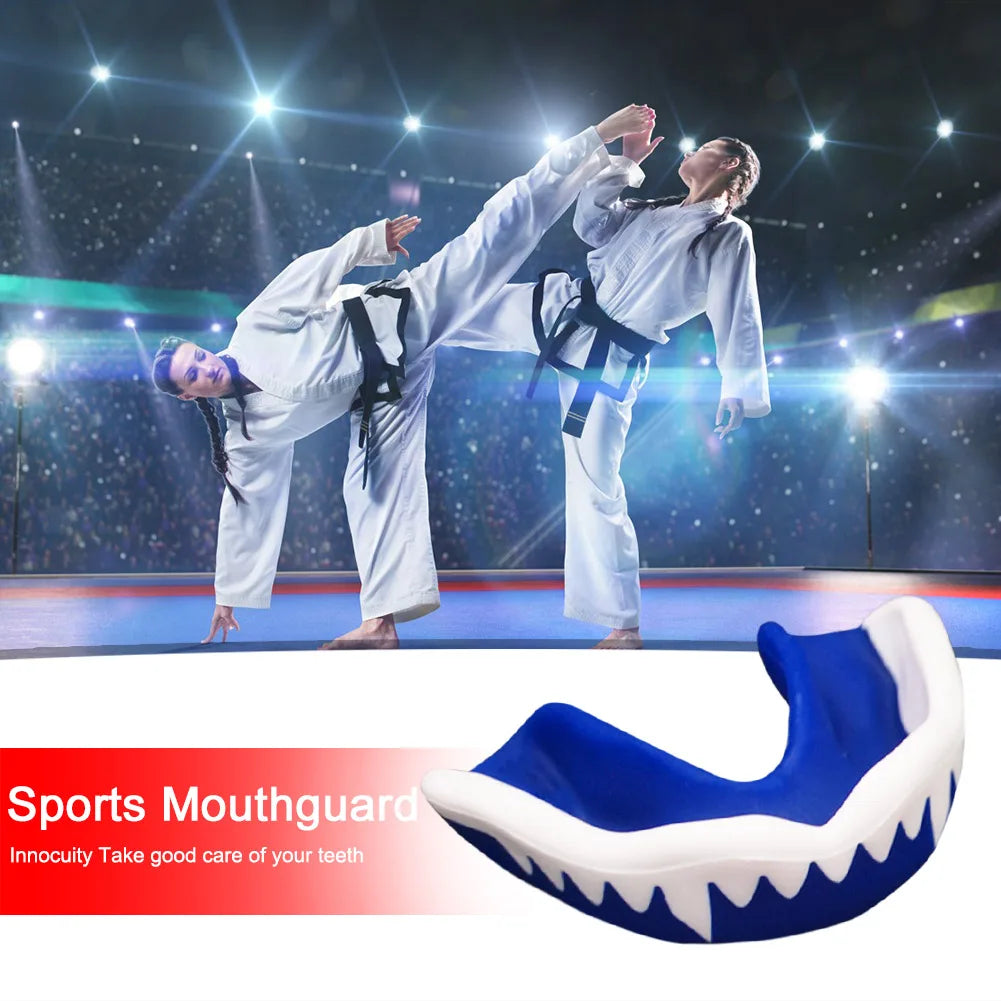 Mouth Guard Teeth Protector with Storage Box Adults Junior Mouth Guard for Football Wrestling Hockey Lacrosse Boxing