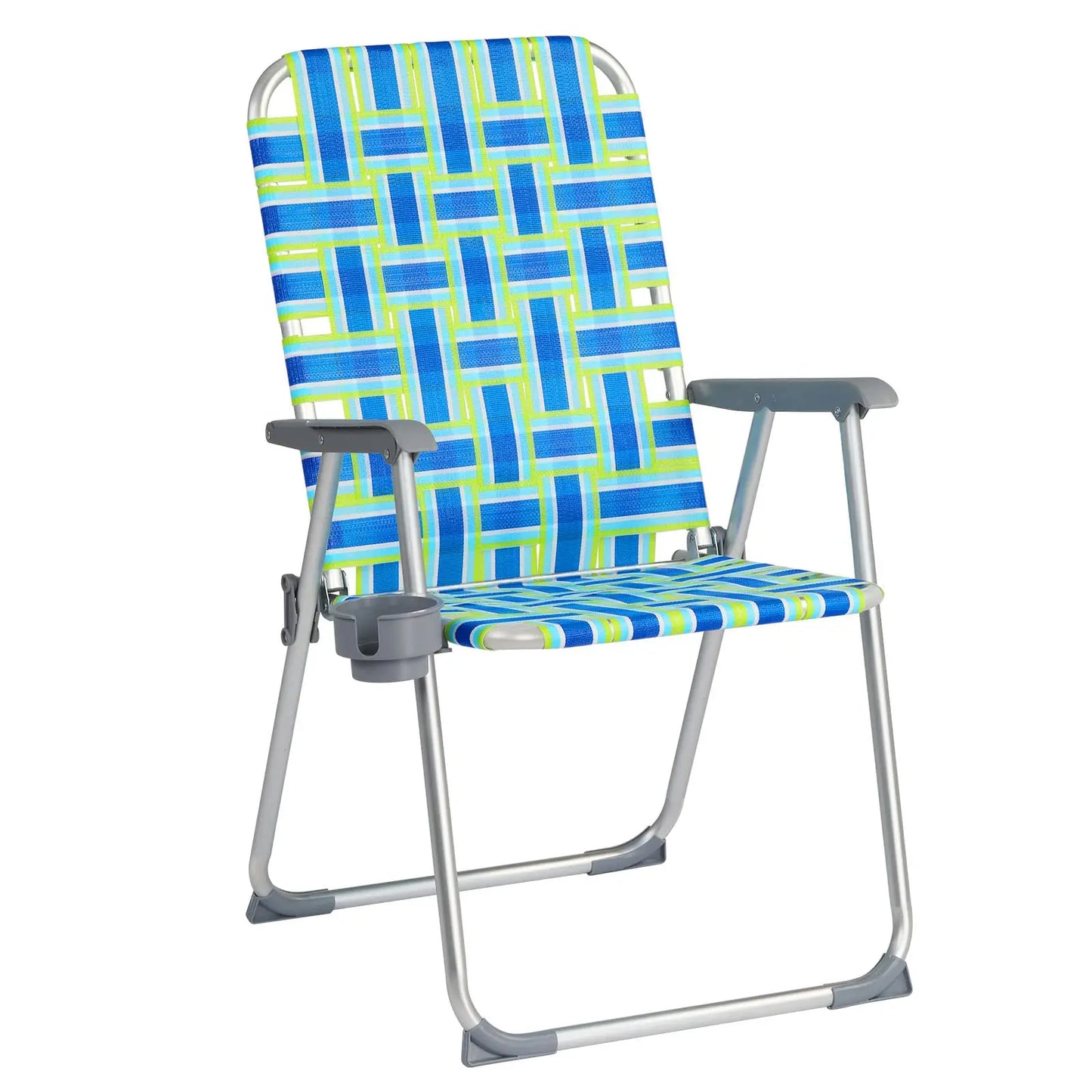Aluminum Folding Patio Chairs With Detachable Cup Holders 2Pack