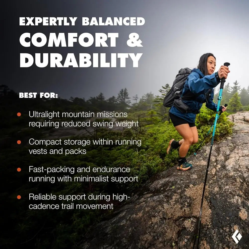 Ultralight Hiking Poles With Z Pole Design For Stability