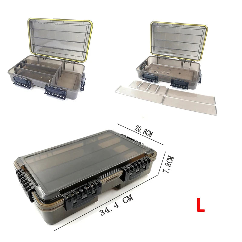 Large Capacity Waterproof Fishing Tackle Box For Gear Organization