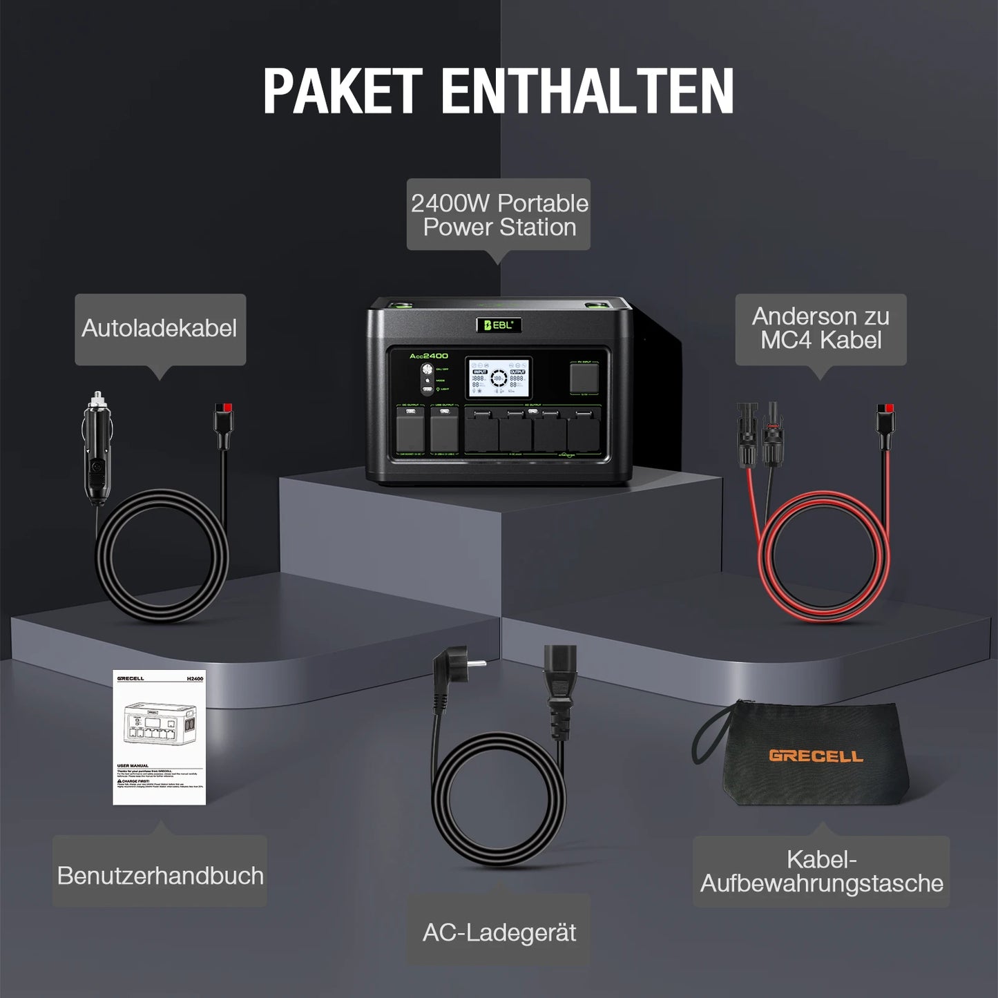 EB2400 Portable Power Station 1843Wh 2400W Pure Sine Wave