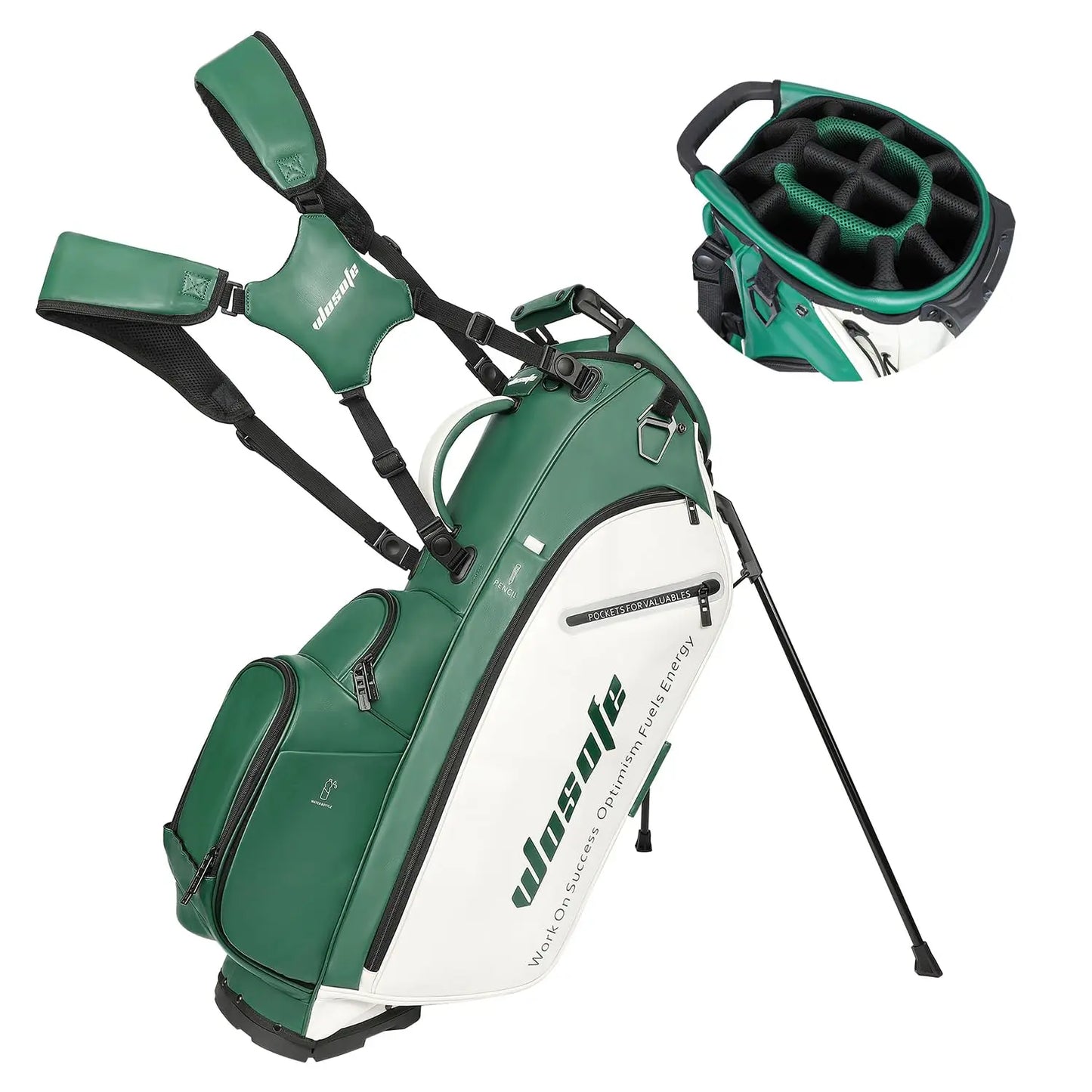Lightweight Golf Stand Bag PU Material With 14 6 Dividers