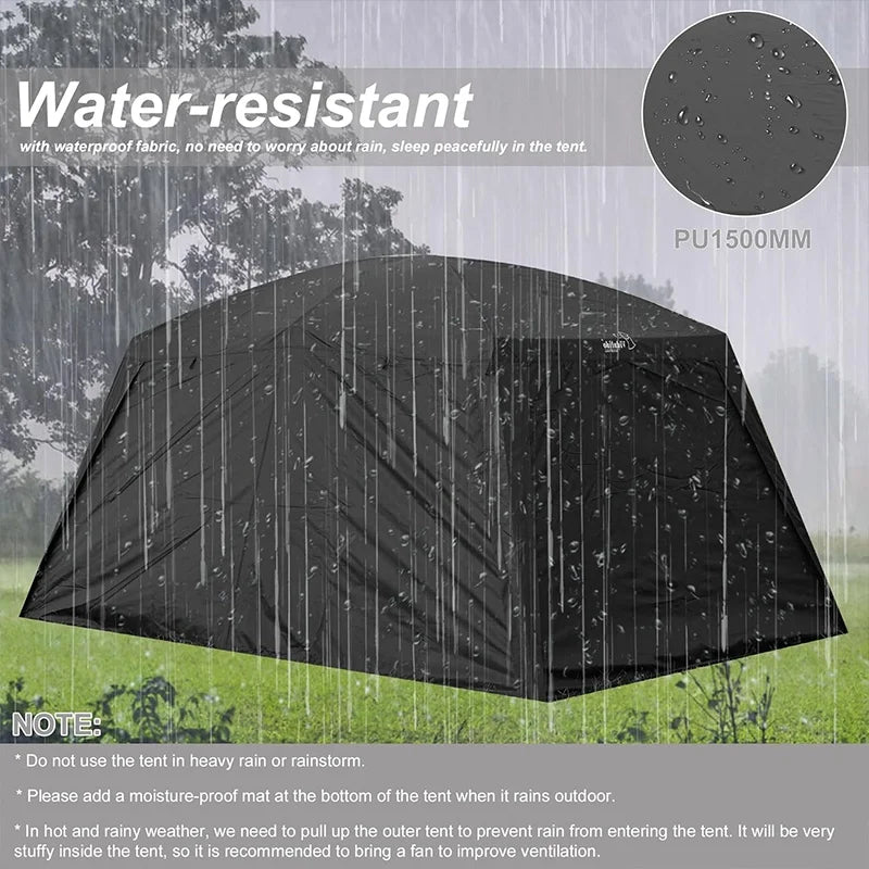 YC-01 Outdoor Camping Tent With Extendable Canopy For All Seasons