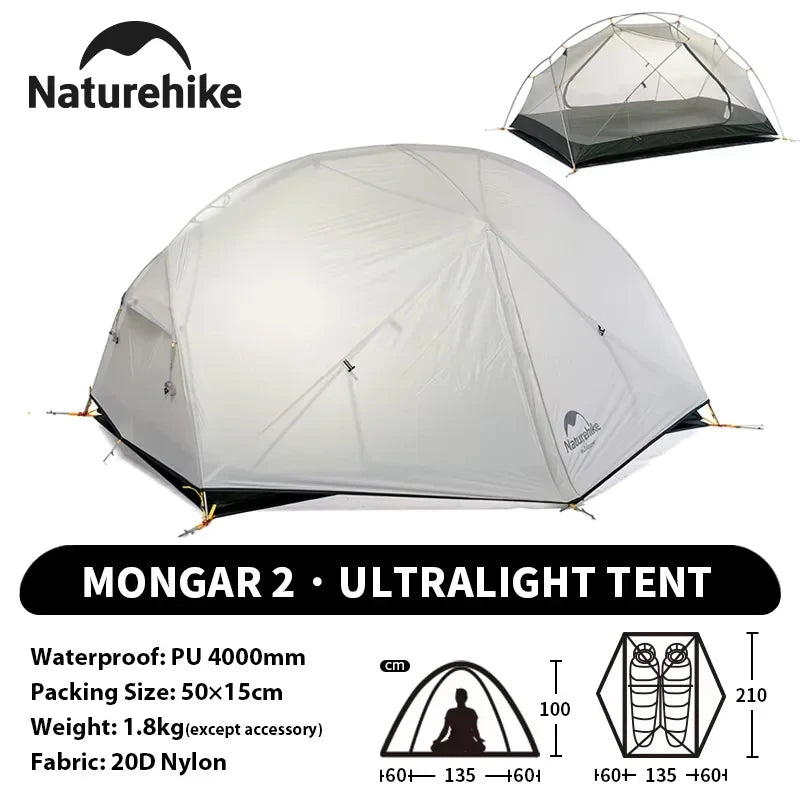 Naturehike Mongar Backpacking Tent Ultralight Waterproof Outdoor Camping