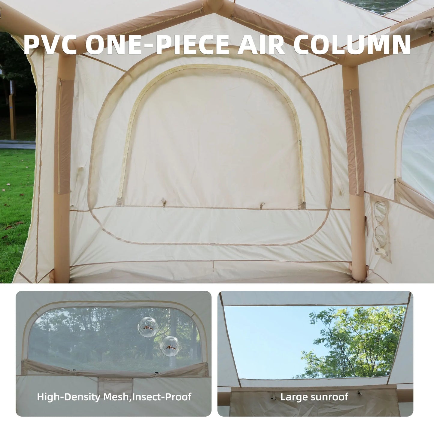 Inflatable Camping Tent For SUV Easy Setup Waterproof Glamping Shelter