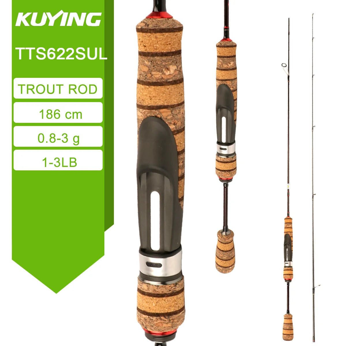 KUYING TETON Spinning Casting Rod 0.8-8g 1-8lb FUJI Parts