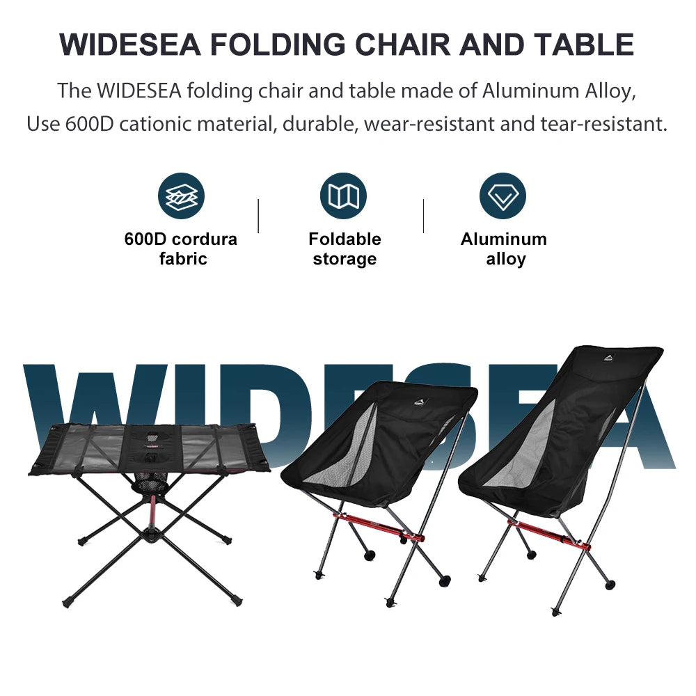 Widesea Outdoor Folding Chair for Camping Beach Picnic