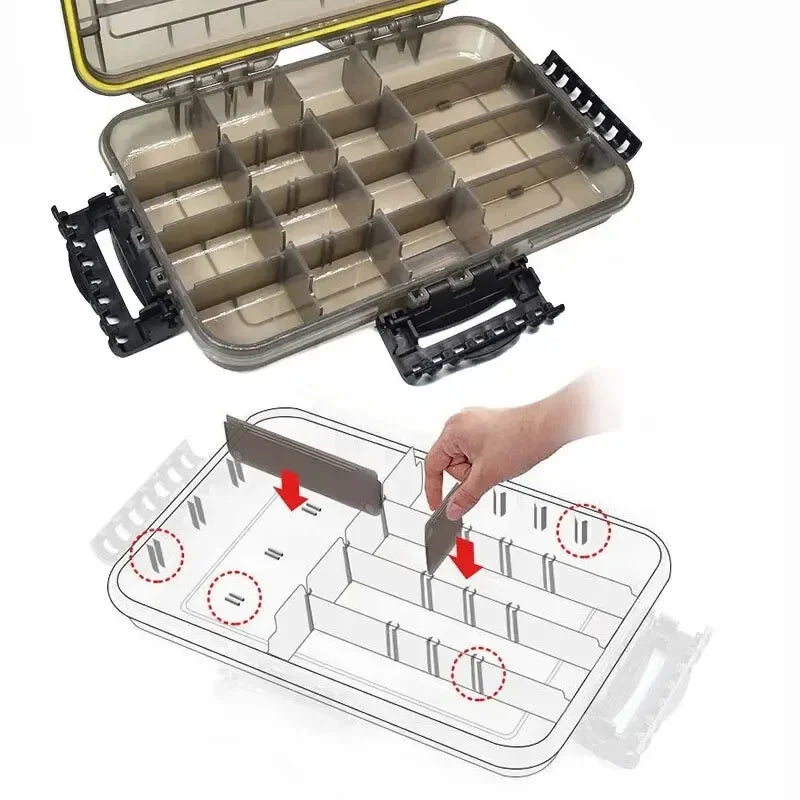 Large Capacity Waterproof Fishing Tackle Box For Gear Organization