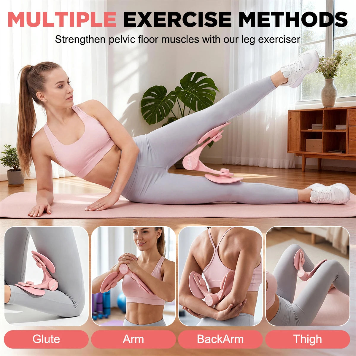 RELIFE Thigh Master, 360° adjustable leg exerciser. For home, gym, office & outdoor use. For men & women, compact fitness gear