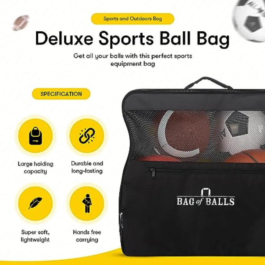 Complete Sports Balls w/Bag Pump for Boys - Kickball Volleyball Soccer Ball Football Basketball - Outdoor Play