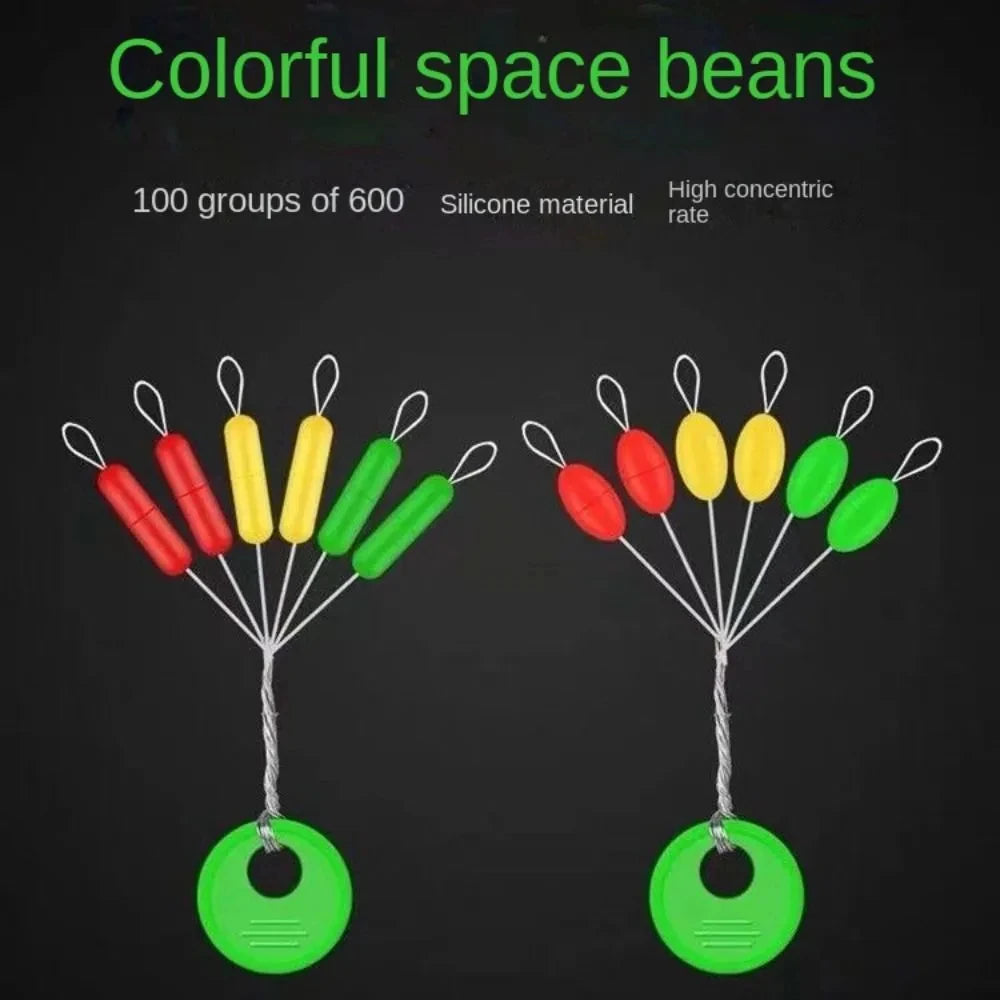 600 Pieces Rubber Float Stopper Bobber Set For Fishing Line
