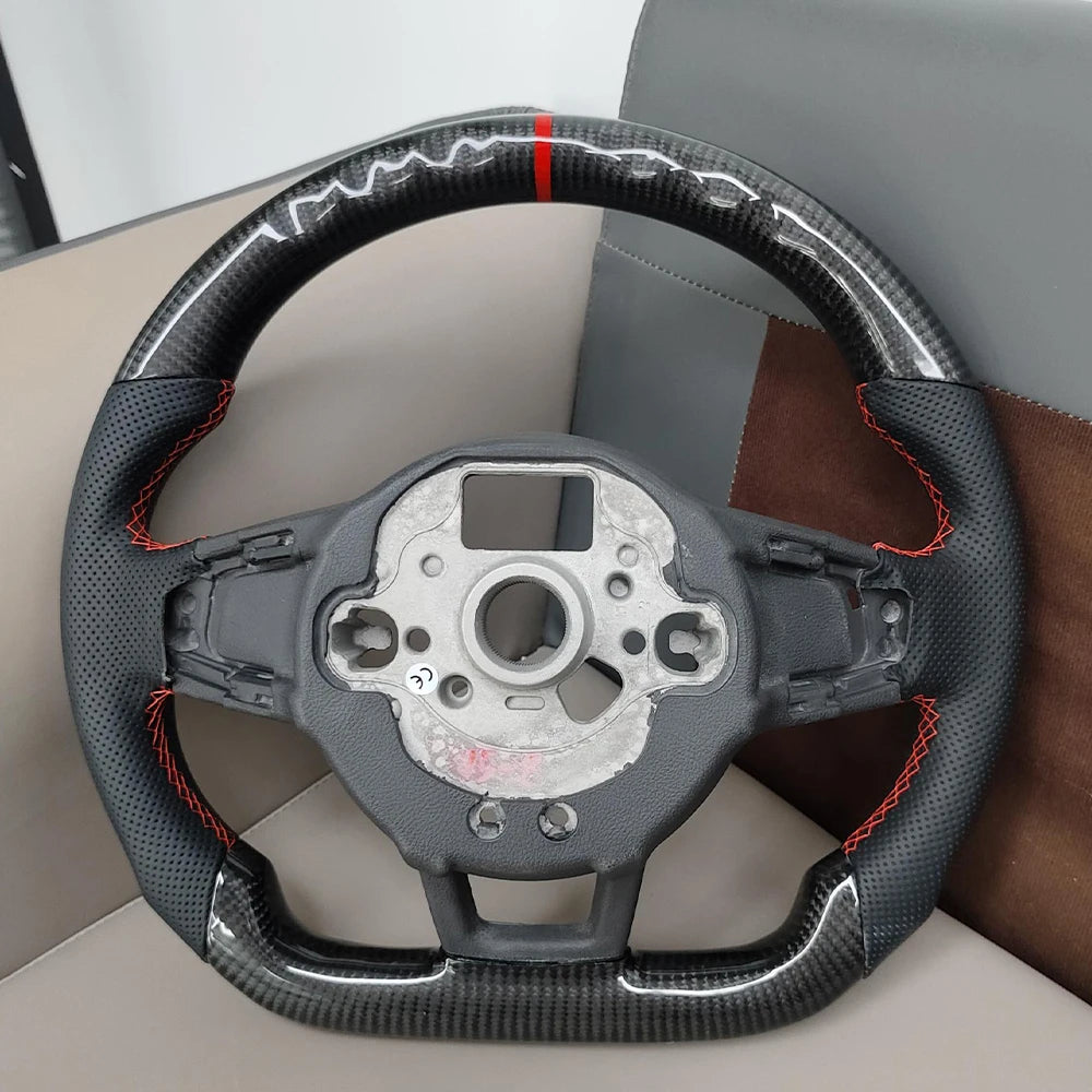 COIKA Perforated Carbon Leather Steering Wheel For Volkswagen