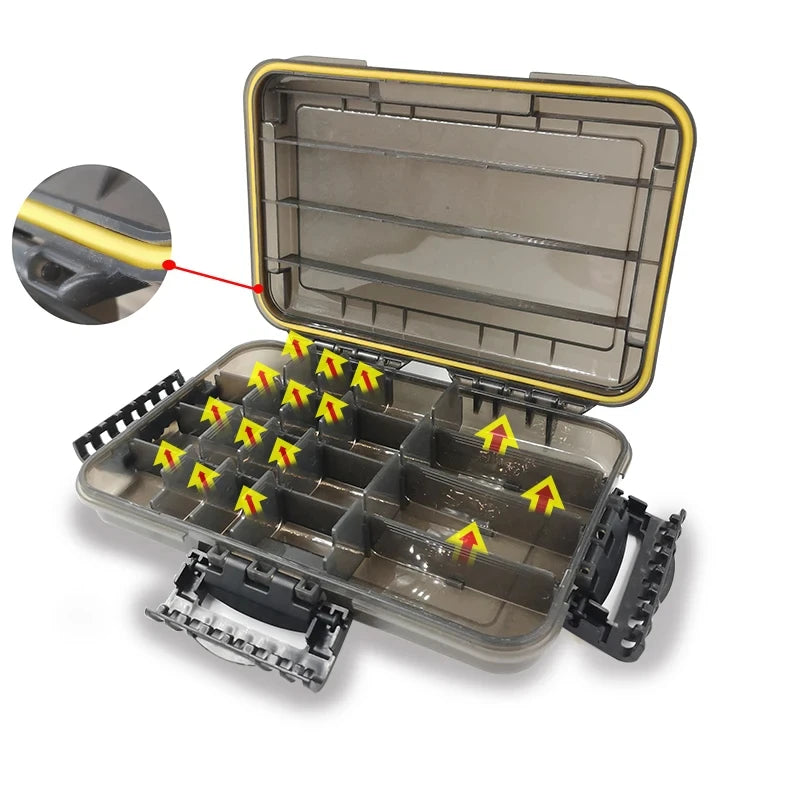 Large Capacity Waterproof Fishing Tackle Box For Gear Organization