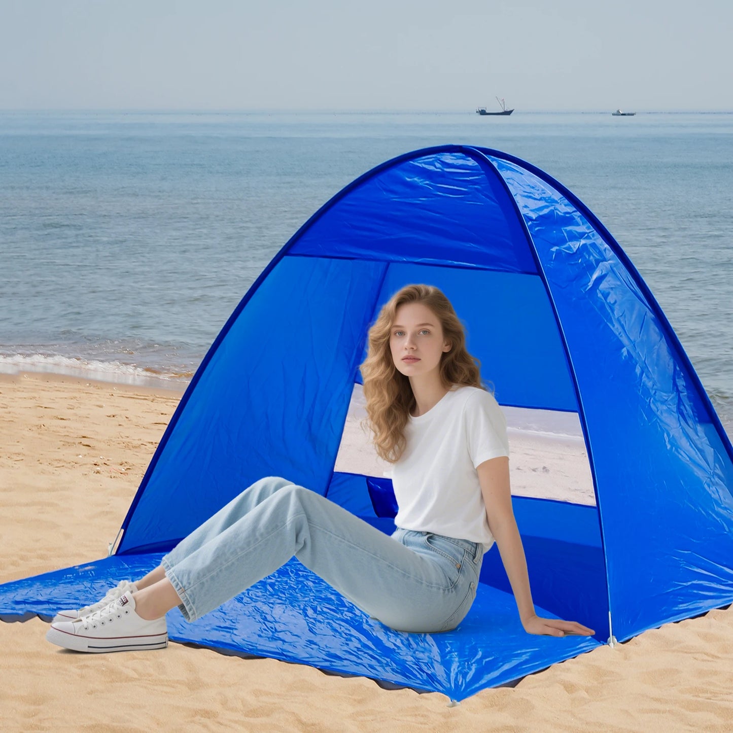 Pakicetus Lightweight Pop Up Beach Tent With Carry Bag