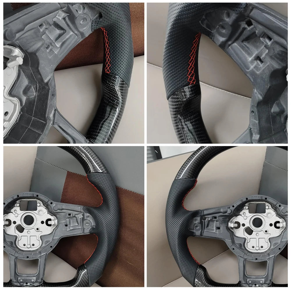 COIKA Perforated Carbon Leather Steering Wheel For Volkswagen