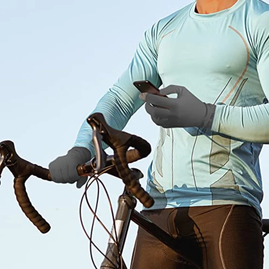 UV Protection Touchscreen Gloves UPF 50 For Cycling Running Fishing