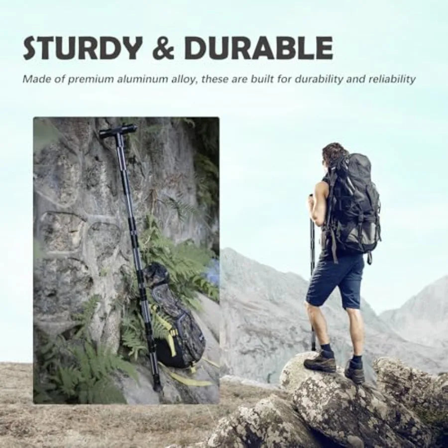 Hiking Tactical Walking Staff Trekking Poles Outdoor Multitool