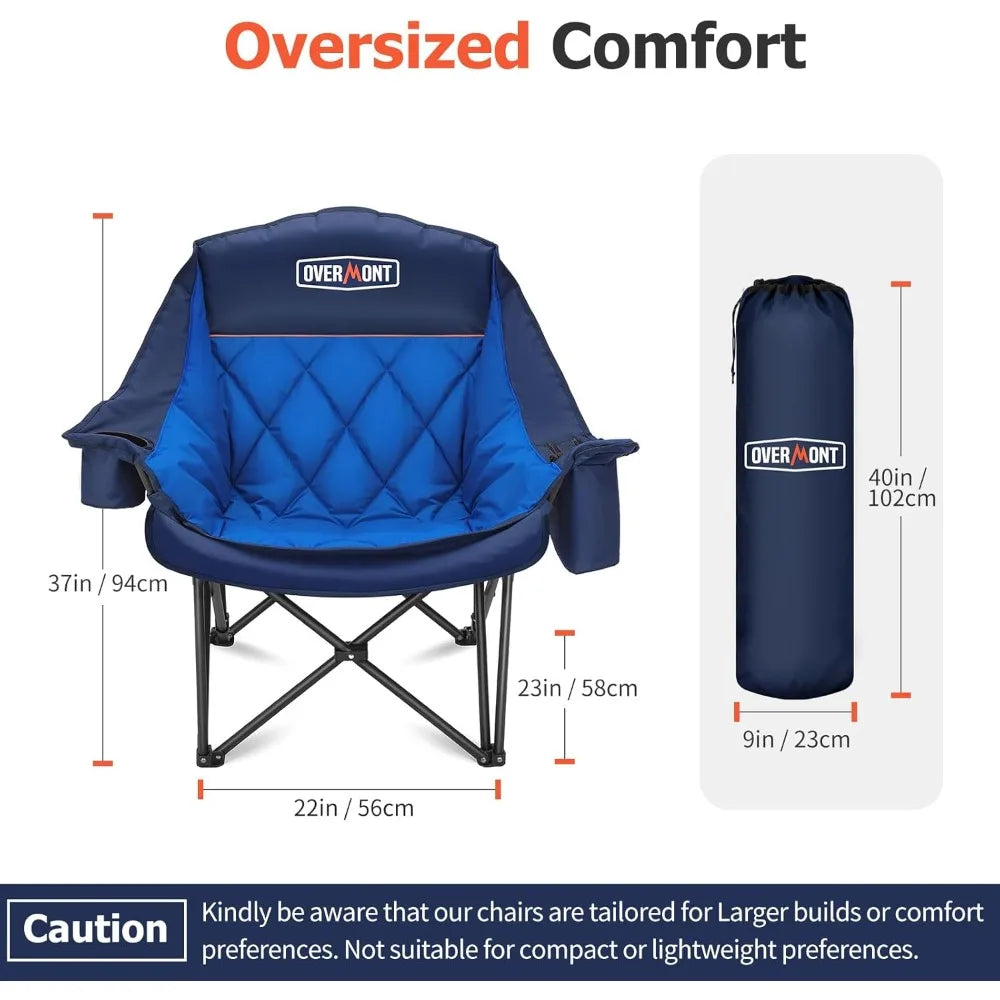 Heavy Duty Camping Chair 450lb Capacity With Cup Holder