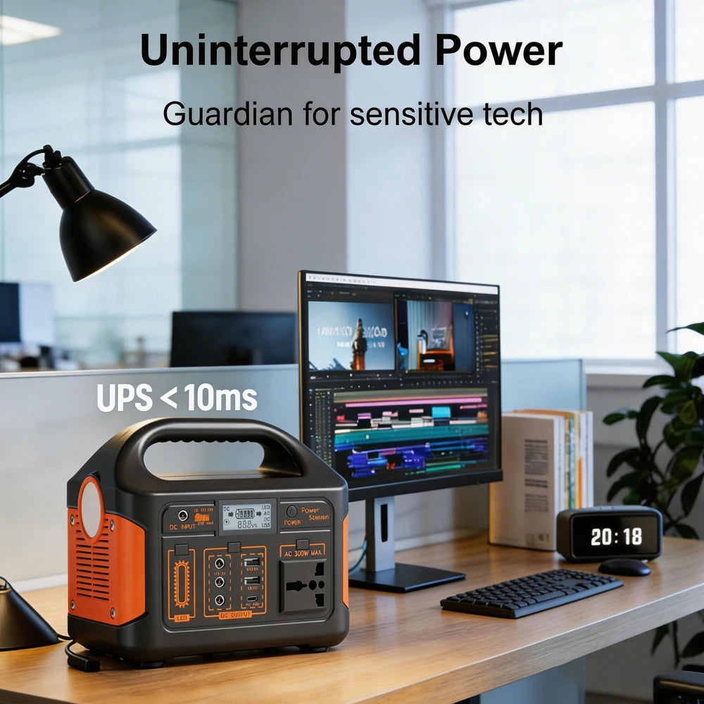 GaiaRay 460.8Wh Portable LiFePO4 Power Station 110V Emergency Generator