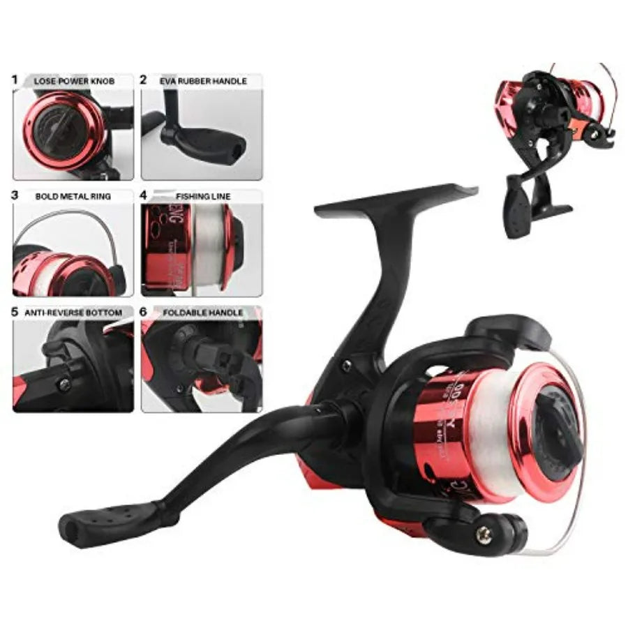 Telescopic Fishing Rod Reel Combo 2pc Collapsible Spinning Set