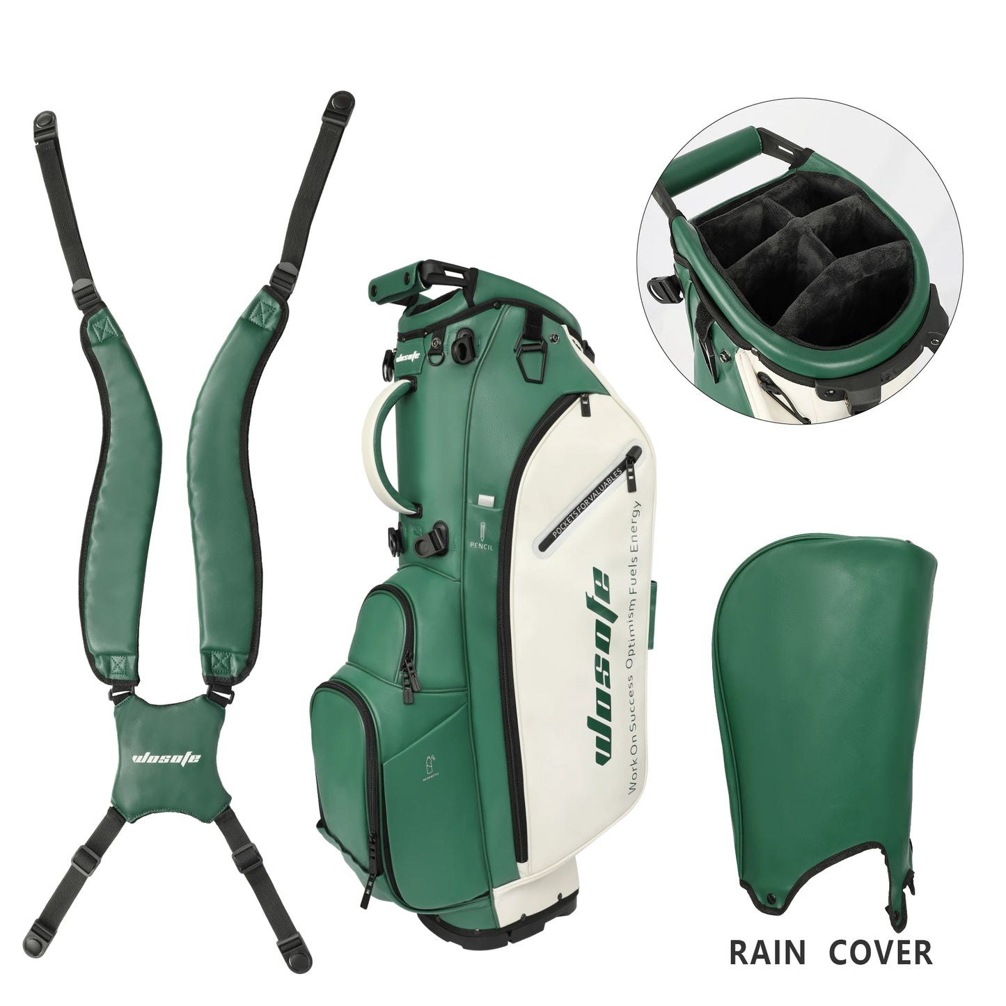 Lightweight Golf Stand Bag PU Material With 14 6 Dividers