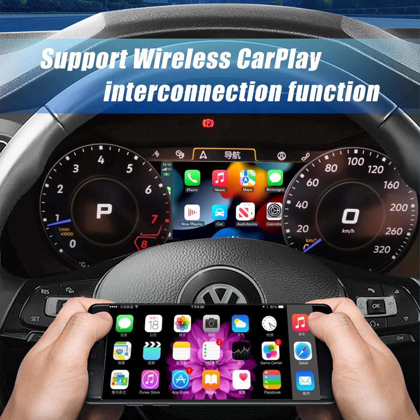 WOWUSEFUL Digital Dashboard Cluster For VW Golf 6 MK6