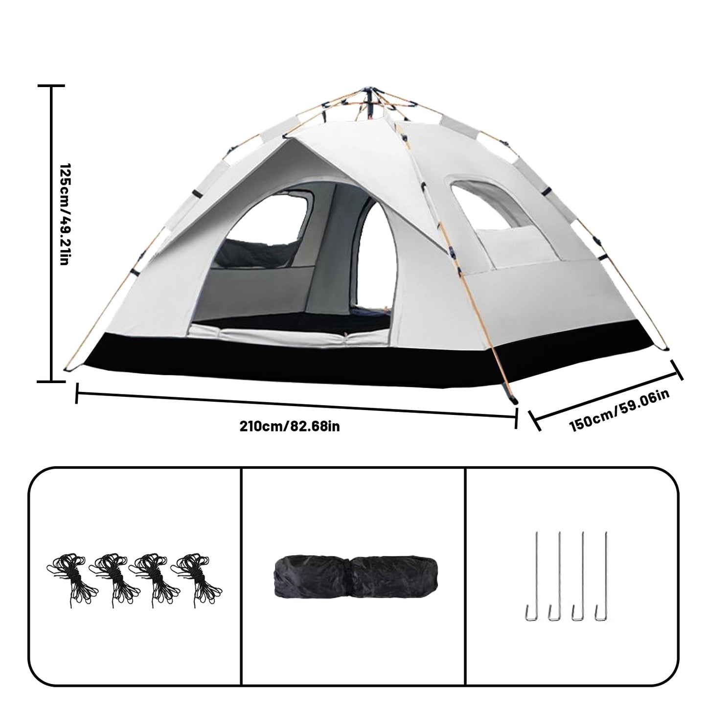 Pakicetus Auto Tent Sunshade 60 Second Setup For 3 To 4 People Portable