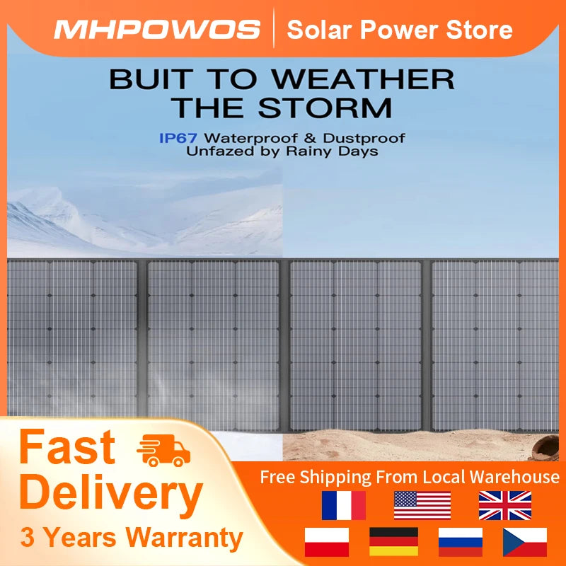 MHPOWOS 400W Foldable Solar Panel for Power Stations and RVs