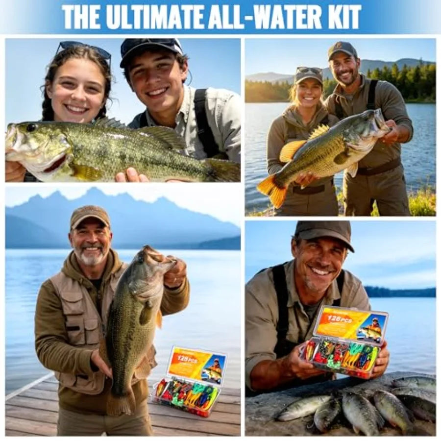 All In One Fishing Tackle Box With Premium Bass Lures